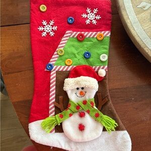 Festive Snowman Christmas Stocking
